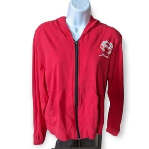 Senor Frogs Cozumel Mexico Red Zip Down Jacket Size Large